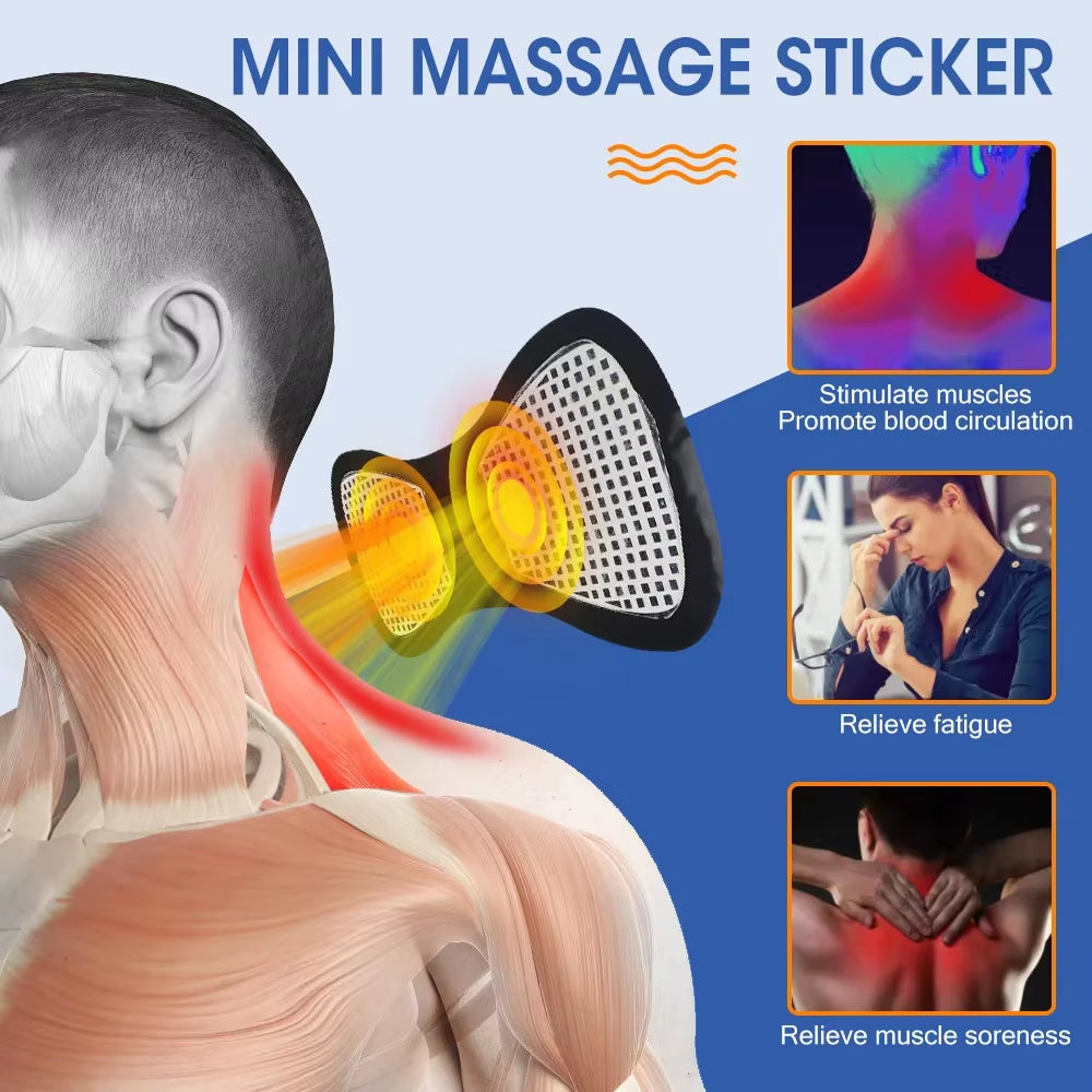 PulseRelief™ Electric Neck Massager – EMS Muscle Stimulator with Low-Frequency Therapy, Multifunction Mini Device for Neck, Back, Calf, and Joint Pain Relief