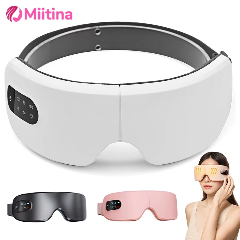 4D Eye Massager™ – Smart Airbag & Vibration Eye Care with Hot Compress, Bluetooth Eye Massage Glasses for Fatigue Relief, Wrinkle Reduction & Eye Health
