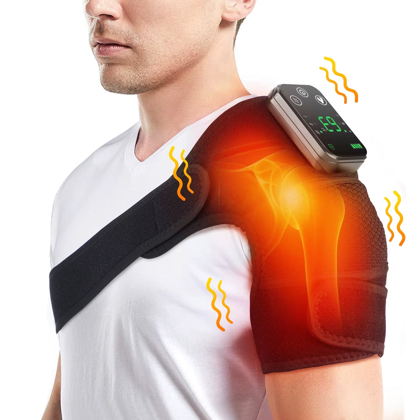 3-in-1 Electric Heated Vibration Massager – Knee, Shoulder & Elbow Massage Pad with Hot Compress, Thermal Joint Brace for Muscle Relaxation, Pain Relief, and Improved Circulation