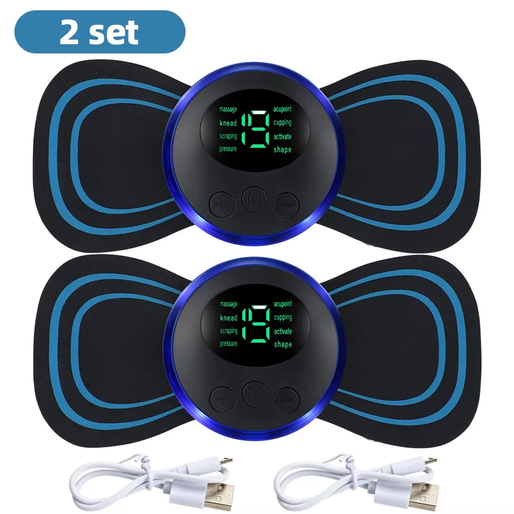 PulseRelief™ Electric Neck Massager – EMS Muscle Stimulator with Low-Frequency Therapy, Multifunction Mini Device for Neck, Back, Calf, and Joint Pain Relief