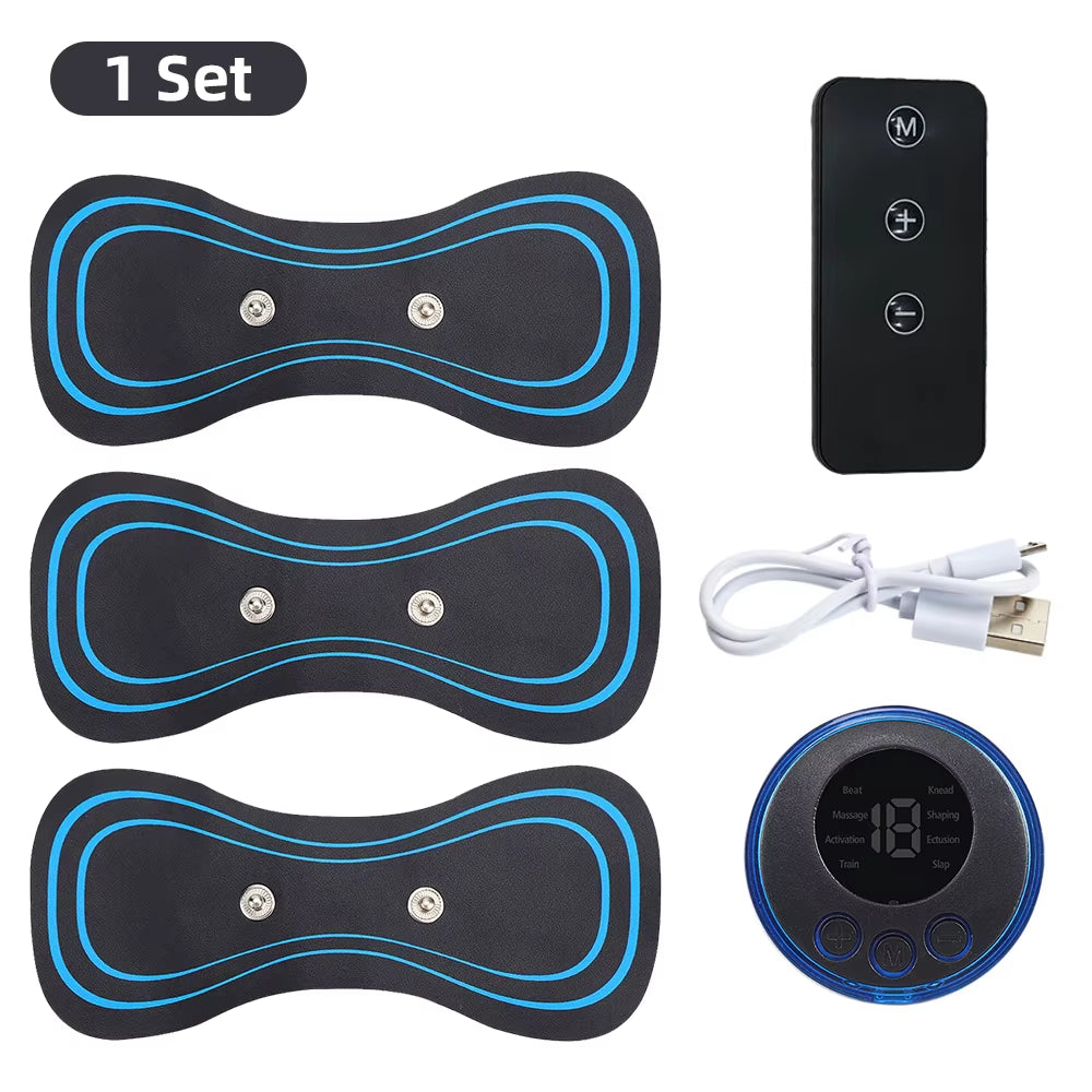 PulseRelief™ Electric Neck Massager – EMS Muscle Stimulator with Low-Frequency Therapy, Multifunction Mini Device for Neck, Back, Calf, and Joint Pain Relief
