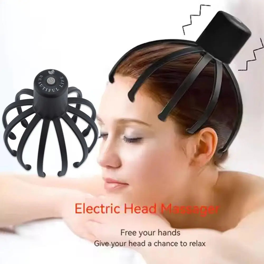 Electric Octopus Claw Scalp Massager™ – Hands-Free, Rechargeable Stress Relief & Therapeutic Stimulation for Head and Hair Relaxation