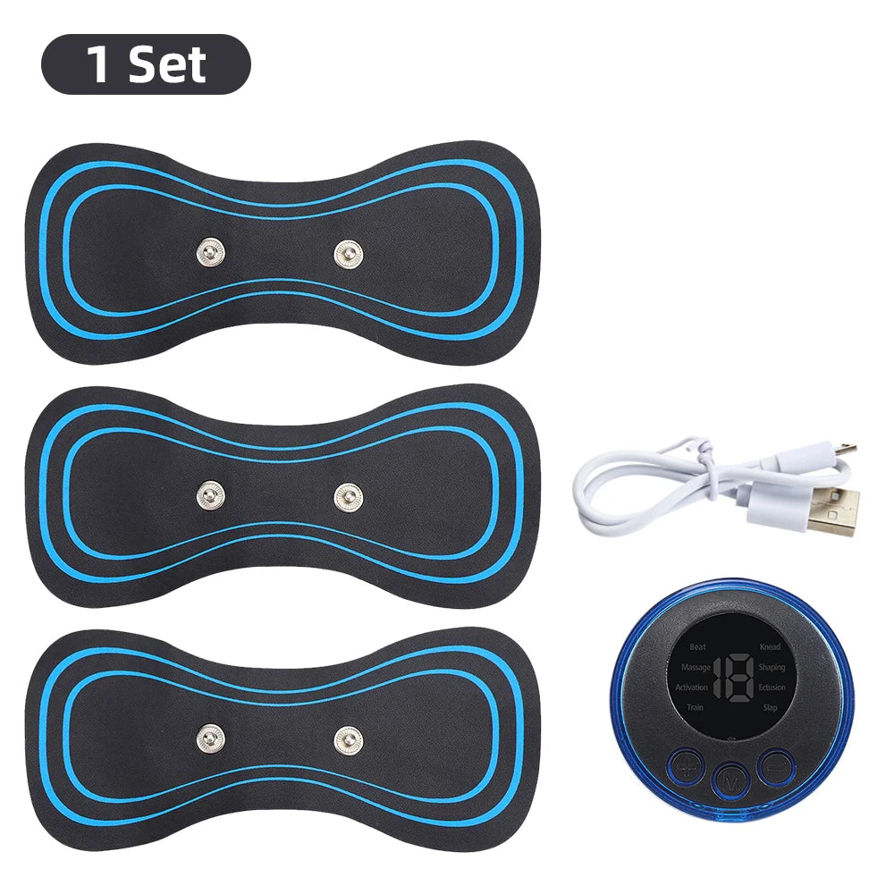 PulseRelief™ Electric Neck Massager – EMS Muscle Stimulator with Low-Frequency Therapy, Multifunction Mini Device for Neck, Back, Calf, and Joint Pain Relief