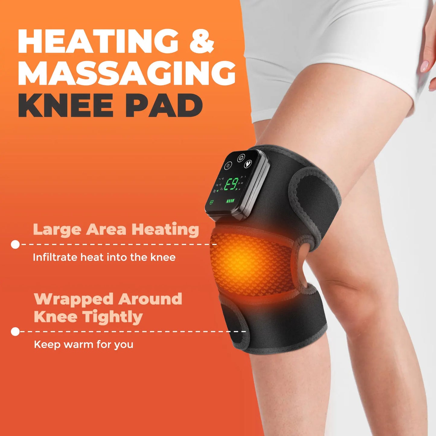 3-in-1 Electric Heated Vibration Massager – Knee, Shoulder & Elbow Massage Pad with Hot Compress, Thermal Joint Brace for Muscle Relaxation, Pain Relief, and Improved Circulation