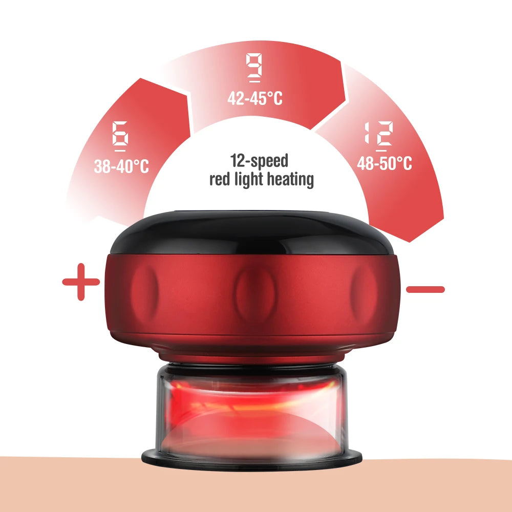 Smart Electric Cupping & Scraping Massager – Vacuum Suction Cup Device with Heating for Body, Back, Neck, and Arm Massage, Pain Relief, and Muscle Relaxation