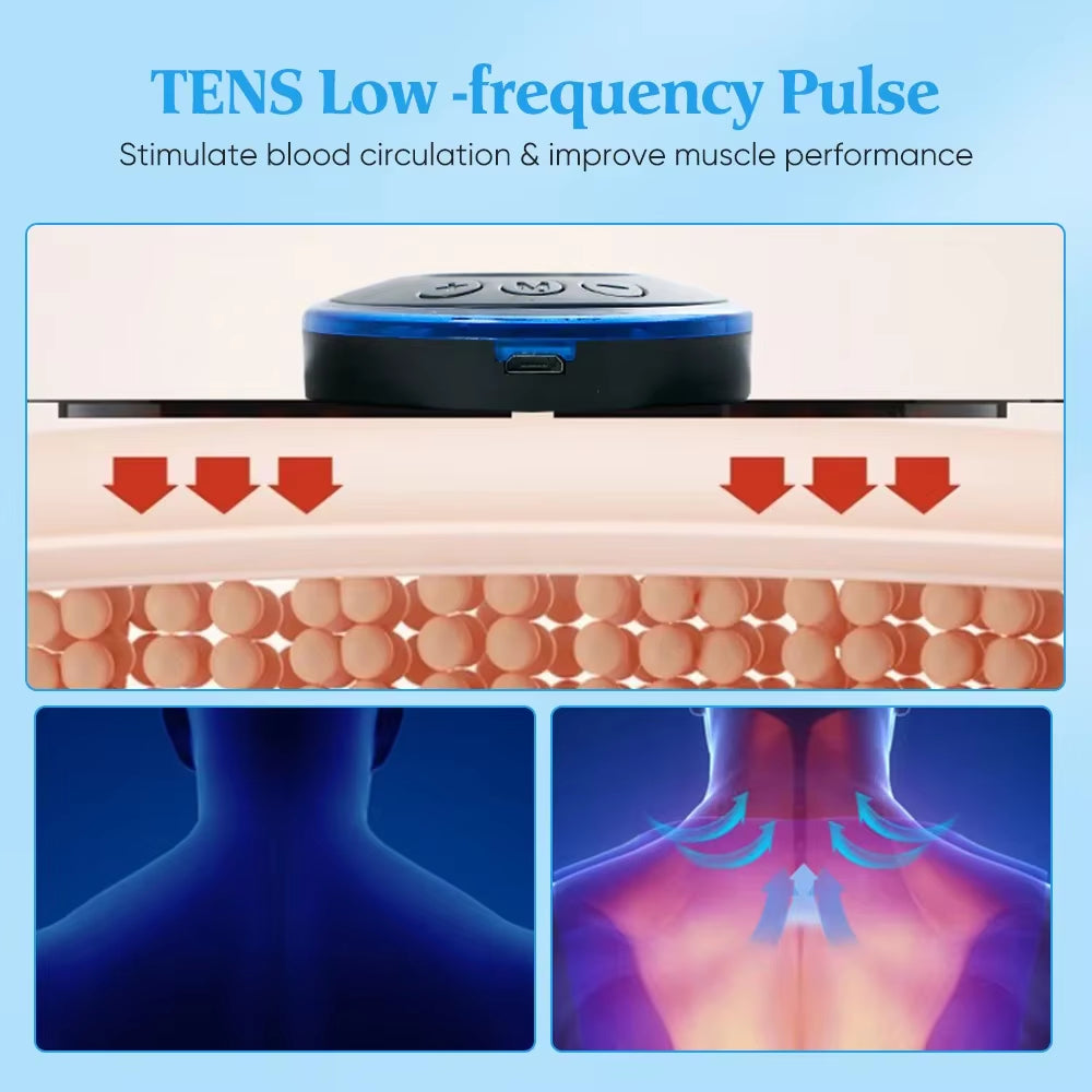 PulseRelief™ Electric Neck Massager – EMS Muscle Stimulator with Low-Frequency Therapy, Multifunction Mini Device for Neck, Back, Calf, and Joint Pain Relief