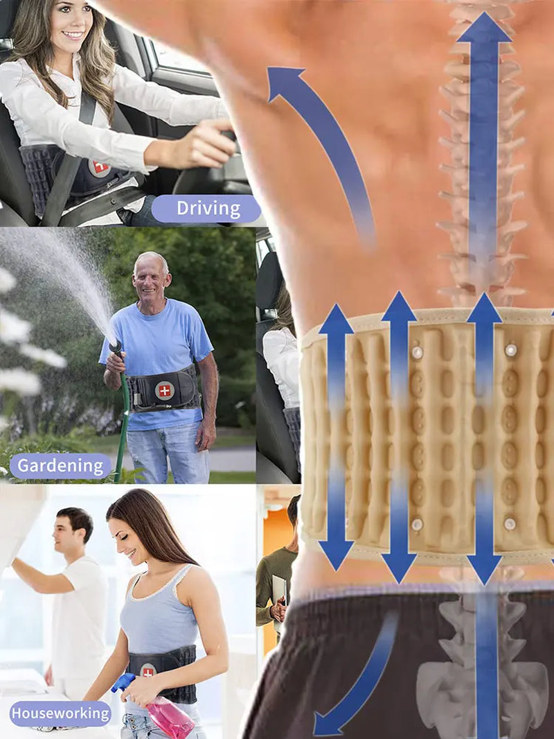 SpineRelief™ Adjustable Decompression Brace – Air Traction Spinal Support Belt for Osteoporosis, Scoliosis, and Lower Back Pain Relief, Ideal for Seniors and Posture Correction