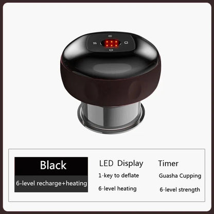 Smart Electric Cupping & Scraping Massager – Vacuum Suction Cup Device with Heating for Body, Back, Neck, and Arm Massage, Pain Relief, and Muscle Relaxation