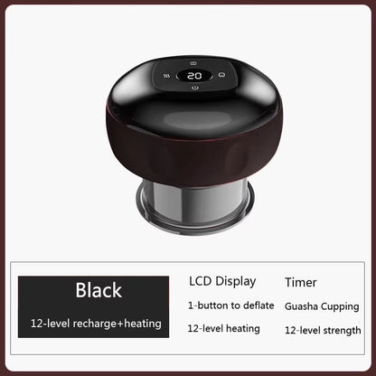 Smart Electric Cupping & Scraping Massager – Vacuum Suction Cup Device with Heating for Body, Back, Neck, and Arm Massage, Pain Relief, and Muscle Relaxation