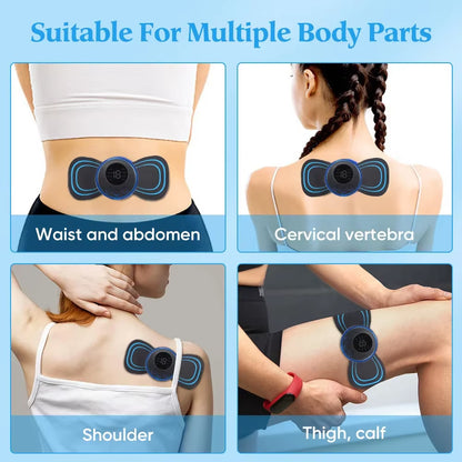 PulseRelief™ Electric Neck Massager – EMS Muscle Stimulator with Low-Frequency Therapy, Multifunction Mini Device for Neck, Back, Calf, and Joint Pain Relief