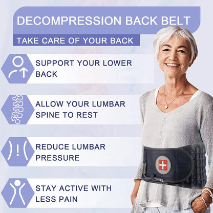 SpineRelief™ Adjustable Decompression Brace – Air Traction Spinal Support Belt for Osteoporosis, Scoliosis, and Lower Back Pain Relief, Ideal for Seniors and Posture Correction