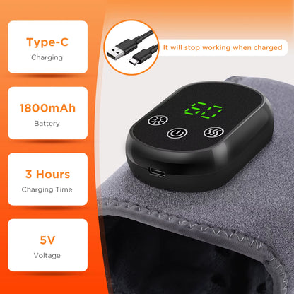 ThermaSoothe™ Electric Foot & Ankle Massager – 3/5 Vibration Gears with Hot Compress Ankle Wrap for Muscle Relaxation, Pain Relief & Daily Health Care