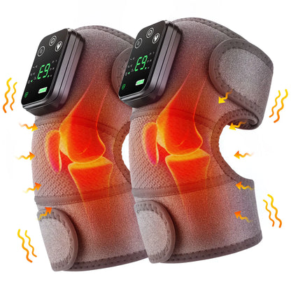 3-in-1 Electric Heated Vibration Massager – Knee, Shoulder & Elbow Massage Pad with Hot Compress, Thermal Joint Brace for Muscle Relaxation, Pain Relief, and Improved Circulation
