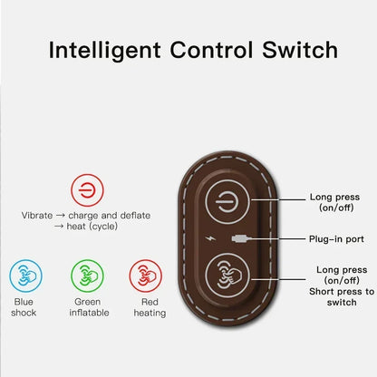 NeckEase™ Electric Cervical Massager Pillow – Hot Compress, Vibration Massage, and Neck Traction with Memory Foam for Relaxation, Sleep, and Spine Support