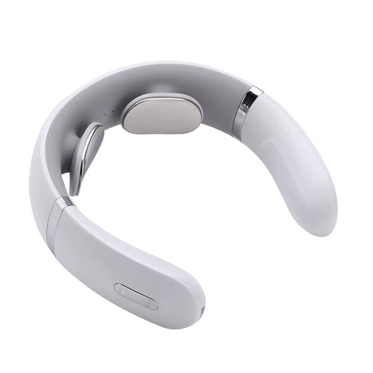 Smart Neck & Shoulder Massager™ – Electric Heat Therapy for Muscle Relaxation, USB Rechargeable, Portable Pain Relief Device, White