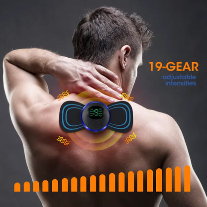 PulseRelief™ Electric Neck Massager – EMS Muscle Stimulator with Low-Frequency Therapy, Multifunction Mini Device for Neck, Back, Calf, and Joint Pain Relief